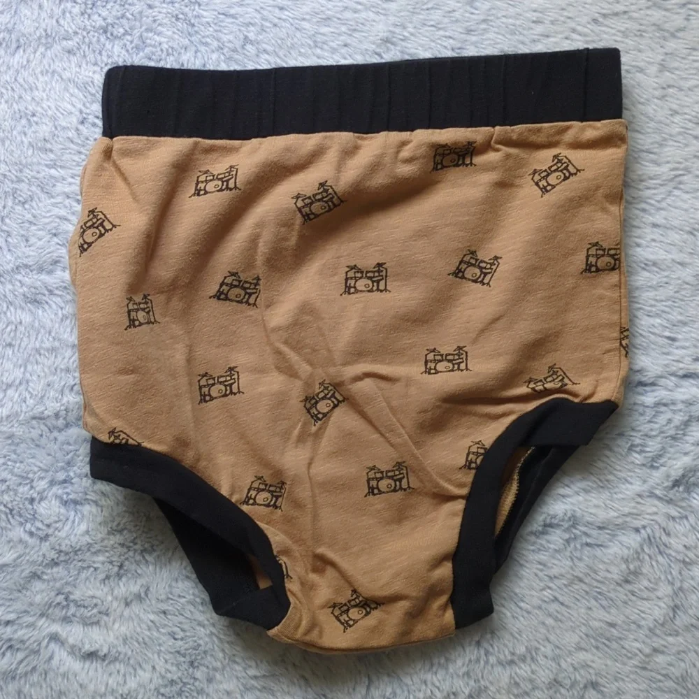 NWOT/EUC 2T Kate Quinn Little Liam Retro Ringer Bloomers Shorts Drums Red Cotton